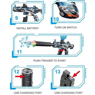 Automatic M416 Ball Blaster Gun With Light Effcet